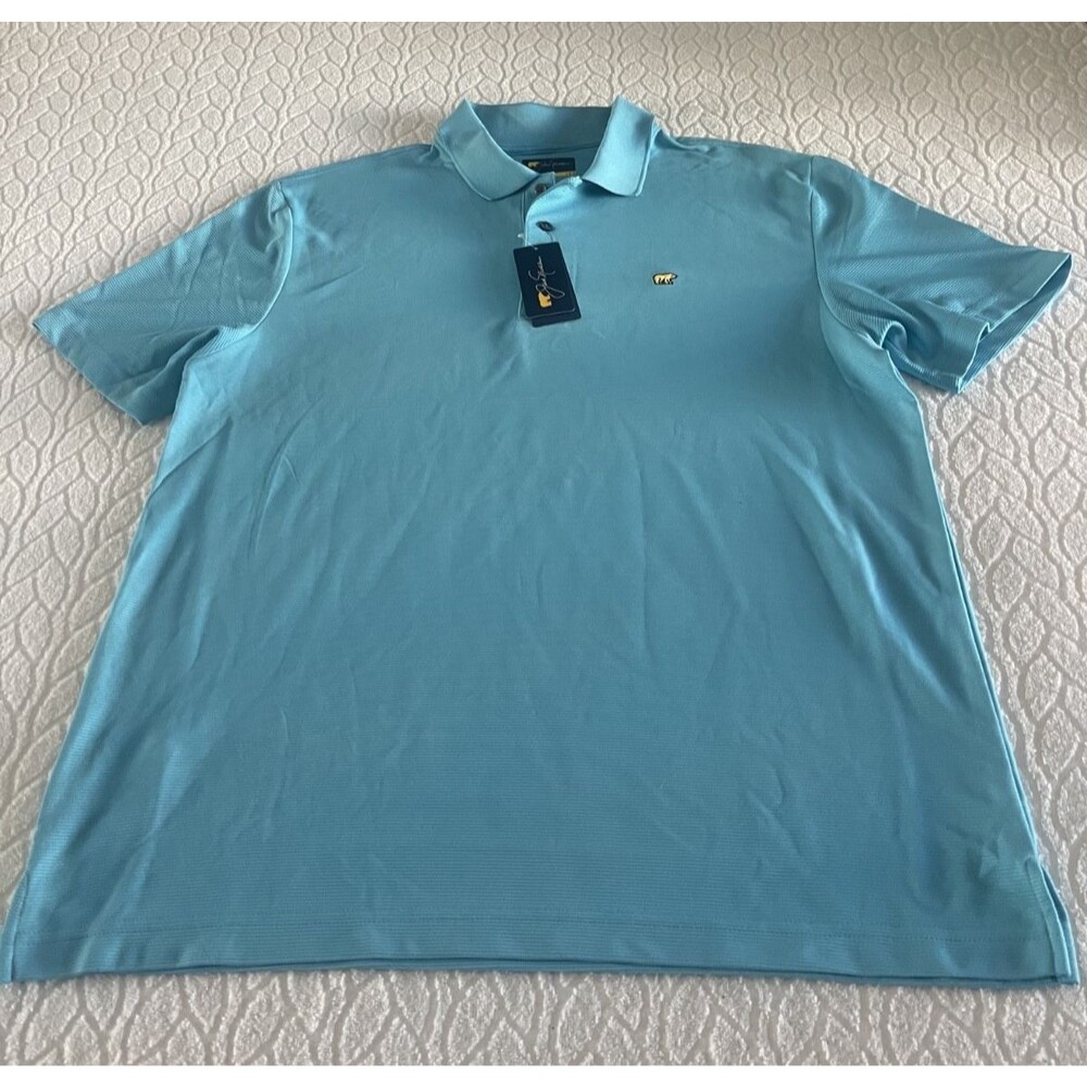 NWT JACK NICKLAUS Sz L Golden Bear Performance Golf Polo Shirt  UPS 50